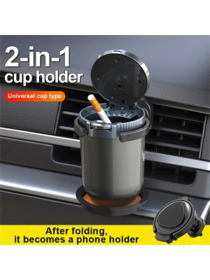 Red car cup holder, ashtray, phone, multifunctional, foldable - Img 3