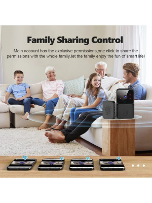 Sonerie Tuya smart Wireless, camera video, Microfon, apel vocal si interfon video, Alb - Img 8