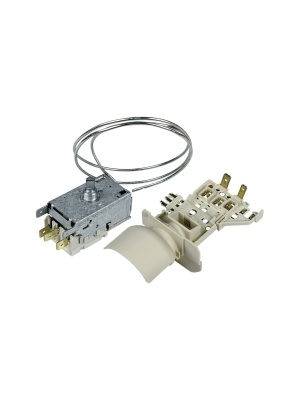 Súprava termostatu s držiakom žiarovky pre chladničku Hotpoint, Indesit, Whirlpool 484000008566 originál - Img 6