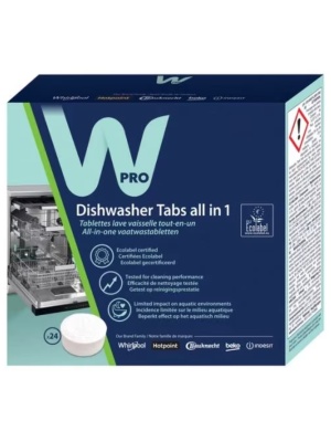 Tablete detergent mașină de spălat vase Wpro All-in-1 Eco, 24 bucăți, Whirlpool, Indesit, cod C00860156, 488000860155, Originale - Img 3
