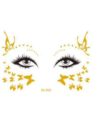 Temporary tattoo for face gold VS019