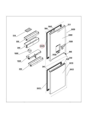 Оригинално уплътнение за врата на хладилник Beko 4669520400 - Img 2