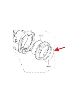 Colier fixare garnituria usa hublou Bosch 00354134 original - Img 2