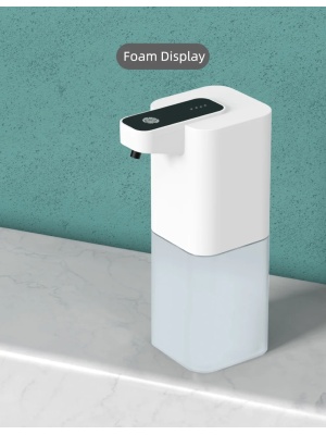 Dispenser automat de săpun cu infraroșu, spumă dezinfectantă pentru mâini, reîncărcabilă prin USB, dozator de săpun spumos pentru băi - Img 3