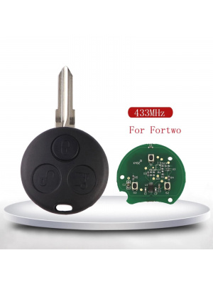 Kompletan programabilni ključ s 3 tipke za Smart Fortwo 450 Forfour 451 Roadster City Coupe Cabrio 1998-2006
