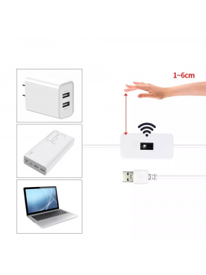 LED лента, сензор за движение, DC5V, USB захранване, 2800K-3000K, топла бяла светлина, 5м - Img 2