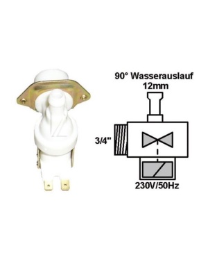 Mágnesszelep 1-IESIRE 90 ° mosogatógép Bitron, Gorenje, Whirlpool, Candy, Amica - Img 3