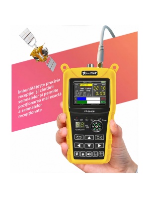 Măsurare semnal DVB-C, satelit Combo FindSAT VF-6800P, DVB-S2/T2/C, Baterie 2500mAh - Img 9