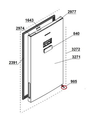 Opritor metal usa frigider Beko 4652260100 - Img 2