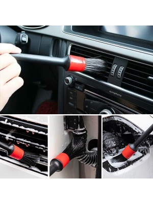 Set 5 perii pentru curatat interior si exterior auto, elemente de caroserie, bord, jante, detailing auto - Img 6