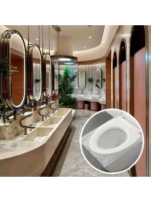 Set de 50 huse pentru scaune de toaletă de unică folosință igienice premium - Img 7