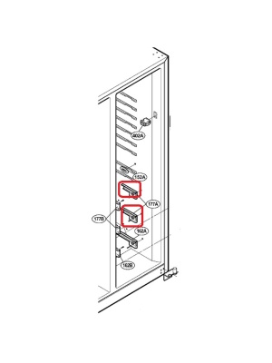 Sina de ghidare pentru Frigider LG AEC72909701 originala - Img 2