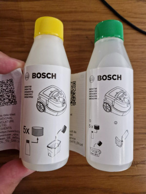 Комплект разтвори за почистване и пеногасване за прахосмукачки Bosch AquaWash & Clean 00312133 - Img 5