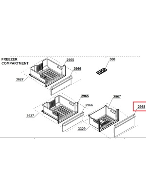 Малък капак на чекмеджето за хладилник Beko 4651580300 - Img 6