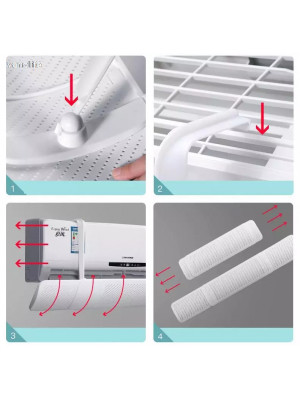 Adjustable air conditioner deflector, cold air jet protection 58 - 95 cm - Img 3