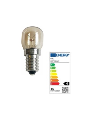 E14 Elektromos sütő / mikrohullámú sütő / tűzhely izzó, 25W-230V, L 48mm, 300 °C - Img 5