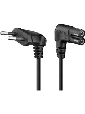 Cablu de alimentare pentru TV cu conectori cotiti, 1.5 metri, 2.5A, negru - Img 4