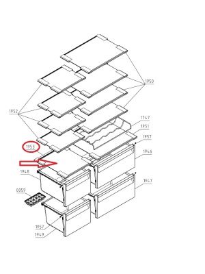 Glass shelf for refrigerator Gorenje 889059 - Img 3