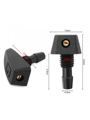 Set of 2 universal curtain type windshield washer nozzles, adjustable jet - Img 2