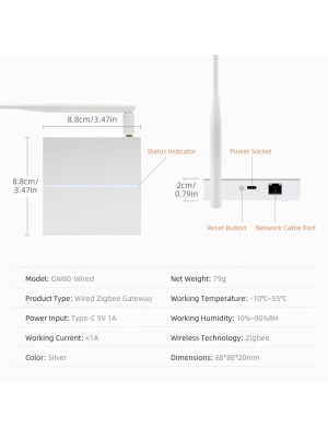 Tuya ZigBee Gateway Hub s antenom, žičano mrežno čvorište za kućnu automatizaciju, radi s Alexom i Google Homeom - Img 12