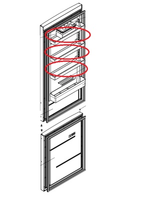 Рафт на вратата на хладилник A6-H48A 000 Gorenje 517152, 517157 - Img 3