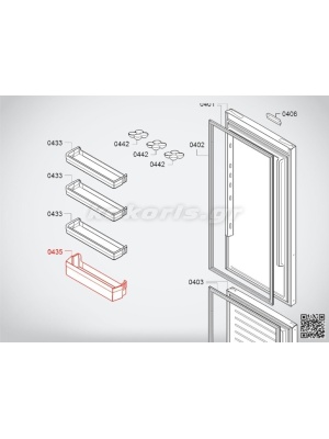Bosch hűtőszekrény ajtópolc 11047861 - Img 4