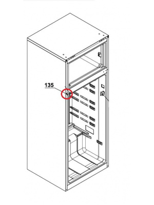 Central hinge cover, left for Beko refrigerator 4629950200 - Img 2