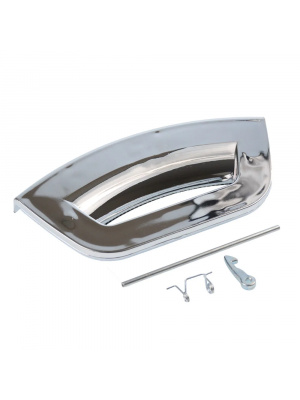Door handle, silver porthole Ariston Indesit C00287769 - Img 3