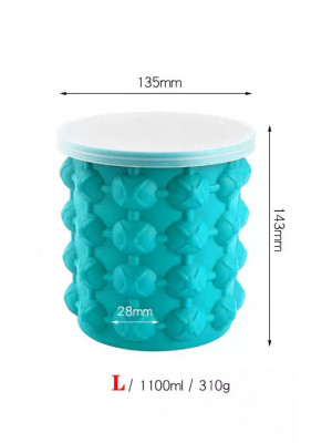 Forma de silicon XL pentru facut gheata si frapiera 2in1, 135-143 mm - Img 1
