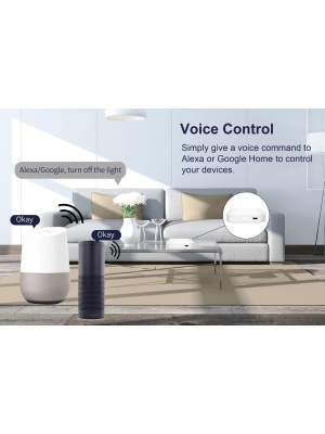 Hub inteligent Tuya ZigBee 3.0, gateway cu fir pentru control vocal prin aplicație, funcționează cu asistentul Alexa Google Home - Img 6