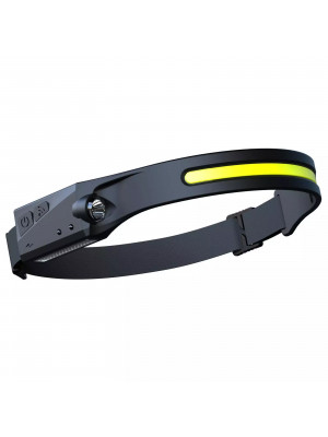 Lanterna de cap cu acumulator, profesionala, frontala cu unghi larg de iluminare, led puternic si senzor miscare, pentru vanatoare, pescuit, camping, santier, waterproof - Img 12