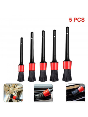 Set of 5 brushes for cleaning car interior and exterior, body elements, dashboard, rims, car detailing - Img 8