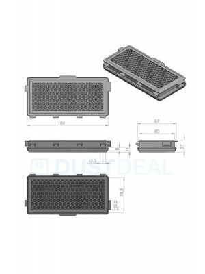 Filtru activ Hepa aspirator SF-AH50 Miele S4000/S5000 Compatibil: - Img 8