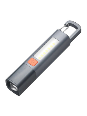 Lampa de lucru COB LED, lanternă XPE cu cârlig camping, reîncărcabilă prin USB, cu zoom, impermeabilă - Img 1
