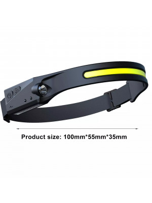 Lanterna de cap cu acumulator, profesionala, frontala cu unghi larg de iluminare, led puternic si senzor miscare, pentru vanatoare, pescuit, camping, santier, waterproof - Img 13