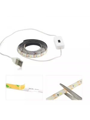 LED лента, сензор за движение, DC5V, USB захранване, 2800K-3000K, топла бяла светлина, 5м - Img 6