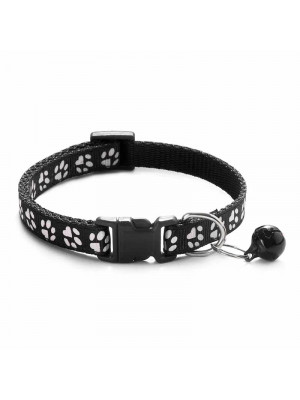 Podesiva ogrlica sa zvonom za pse i mačke, 18-32 cm, crna