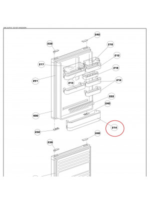 Półka drzwi lodówki Beko 4652180100 - Img 2