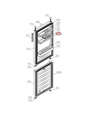 Raft ușă pentru frigider GORENJE 797990 Original - Img 3