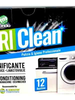 Set 12 paketov raztopine proti vodnemu kamnu, razmaščevalec za pralne stroje RiCLean Sanitizer 3-in1 - Img 3