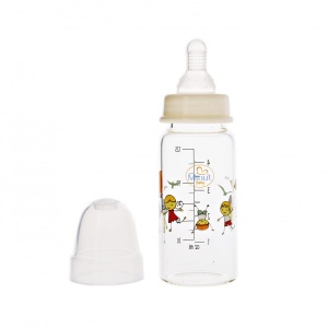 Biberon sticla cu tetina 125 ml, 0 luni+, 1buc, Minut Baby - Img 2