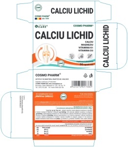 Supliment alimentar CALCIU LICHID, Cosmo Pharm, 30 capsule moi - Img 3