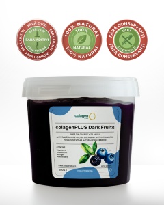 Colagen 100% Natural, 18.750mg, Biodisponibil, Fără Aditivi, cu Afine și Mure de Pădure din Supǎ de Oase Angus · colagenPLUS - 6 cutii