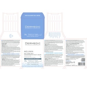 Crema concentrata de noapte impotriva petelor pigmentare Melumin, 50 ml, Dermedic - Img 2