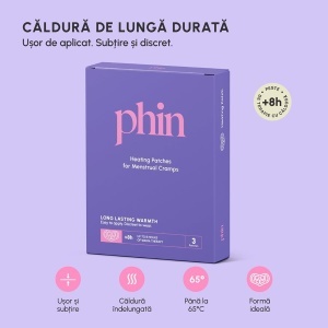 Plasturi termici pentru crampe menstruale, 3 bucati, Phin - Img 4