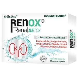 Supliment alimentar Renox® Renal Detox . Detoxifiant, Diuretic, Cosmo Pharm, 30 capsule