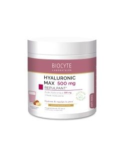 Supliment alimentar anti-aging cu acid hialuronic, Hyaluronic Max, 240 g, Biocyte