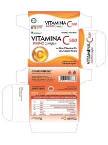 Vitamina C 500 Imuno Complex, 30 capsule vegetale, Cosmopharm - Img 3