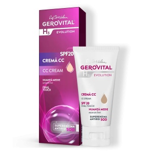 Crema CC SPF 20 Nuanta Medie Final Touch, 30 ml, Gerovital