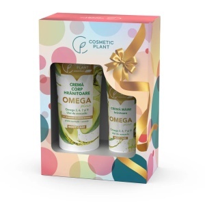 Set Body Care OMEGA Plus - Cremă corp hrănitoare 200 ml + Cremă mâini hrănitoare 75 ml, Cosmetic Plant